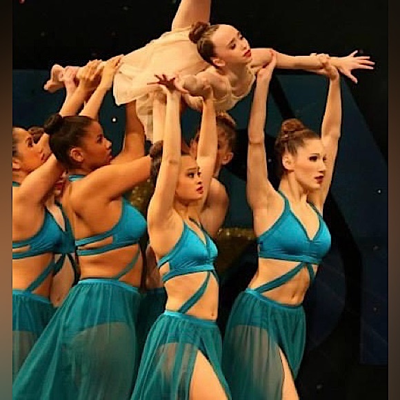 Custom S/M Adult Dance Costume, Teal, Lyrical/Contemporary/Open - Picture 2 of 2